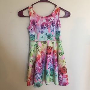 Childrens rainbow puppy dress